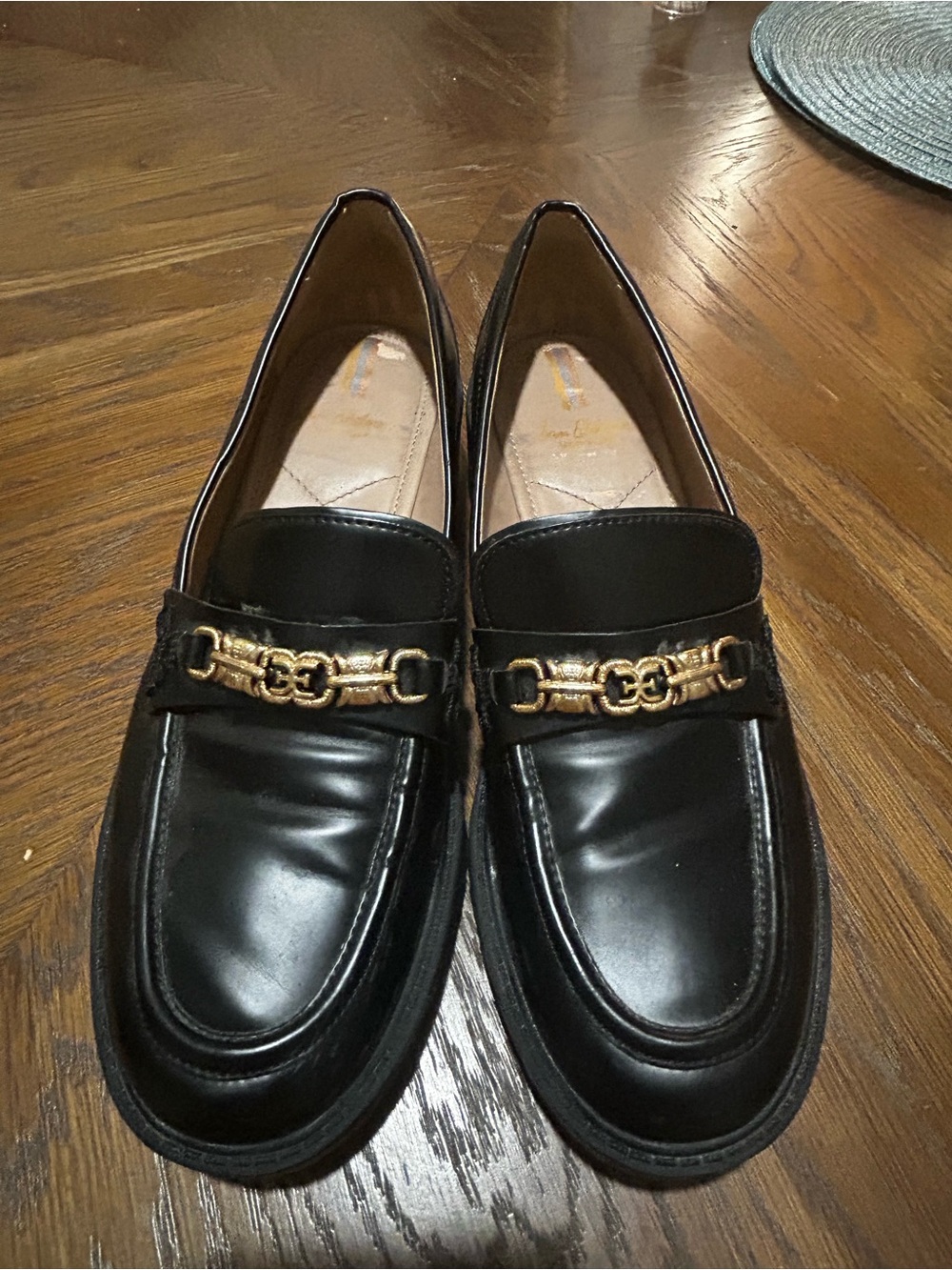 Sam Edelman Black Teo Lug platform loafers